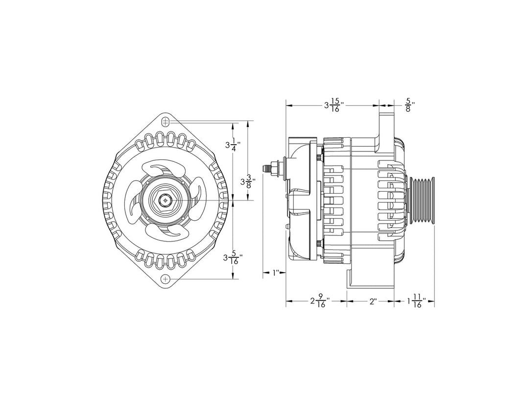 170 amp High Output Marine alternator to replace 20827  11SI