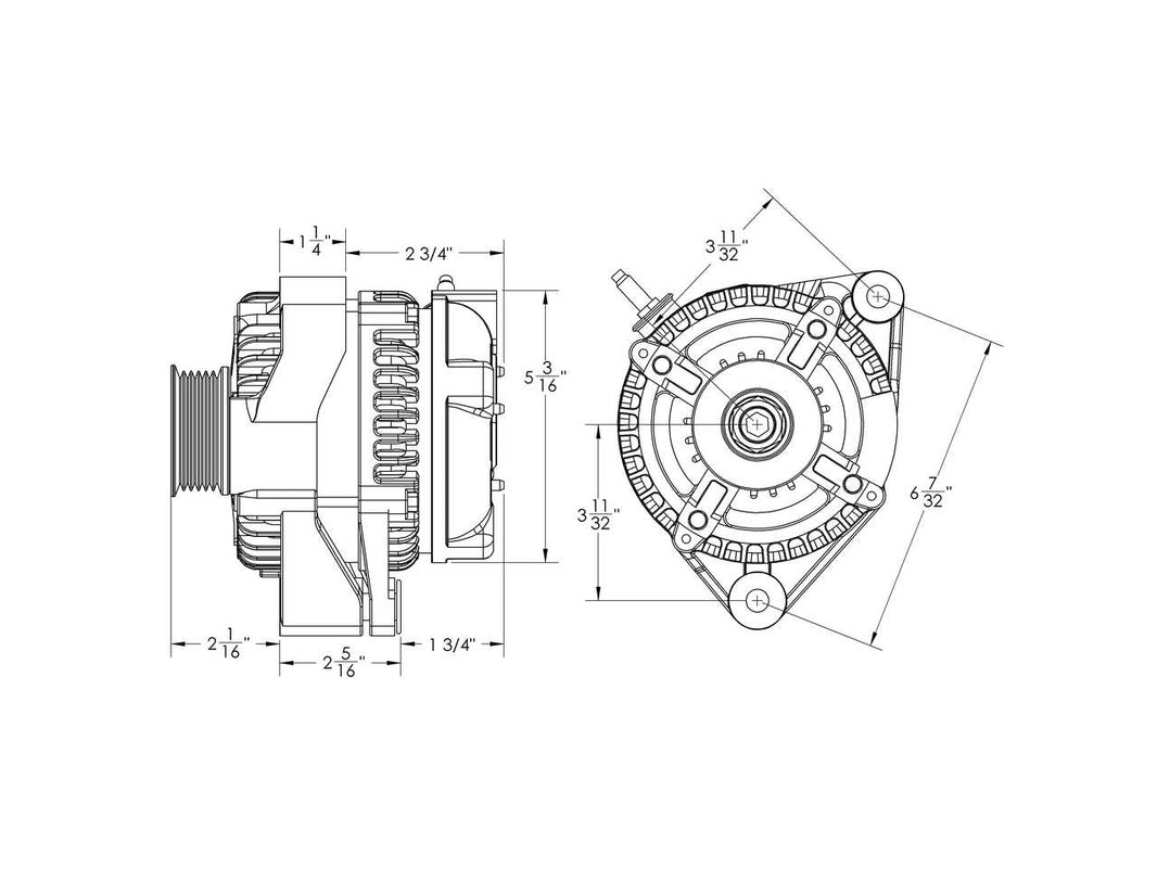 240 amp high output alternator for Toyota Supra 2JZ 1JZ - BLACK | 13546240B | in 1993 - 1998 | Brand Mechman