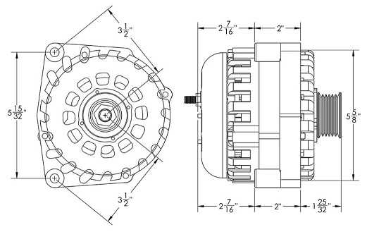 250 Amp Black Billet High Output Alternator for GM 2 pin WITH RVC Bypass | B14019250B | in 2005 - 2009 | Brand Mechman