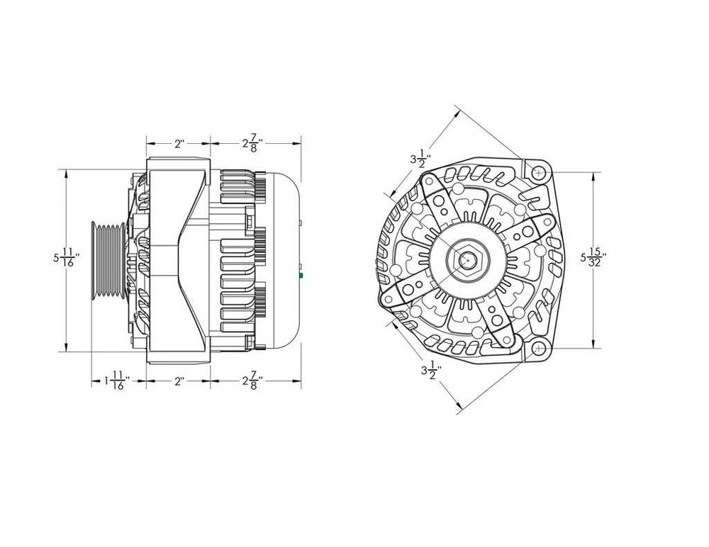 250 amp Large Case H.O. Marine alternator for late model GM LS engines | M8206250 | in Marine Applications | Brand Mechman