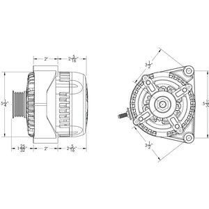 170 amp High Output Marine alternator for late model GM LS engines