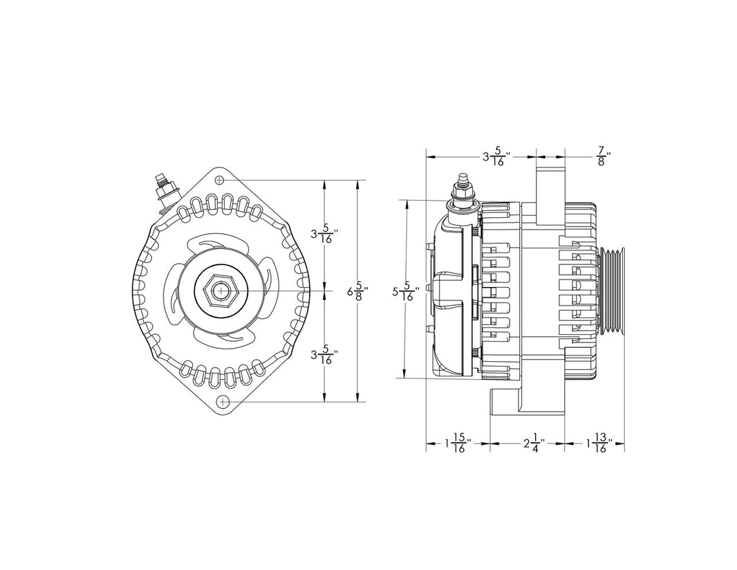 240 amp high output alternator for 1988 - 1991 Honda Civic