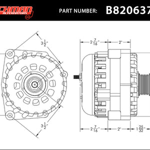 E Series 370 amp Red Billet GM truck | B8206370RD | by: Mechman @ the lowest price of $629.00