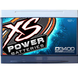 XS Power D3400 12V AGM Battery, Max Amps 3300A - 4000W