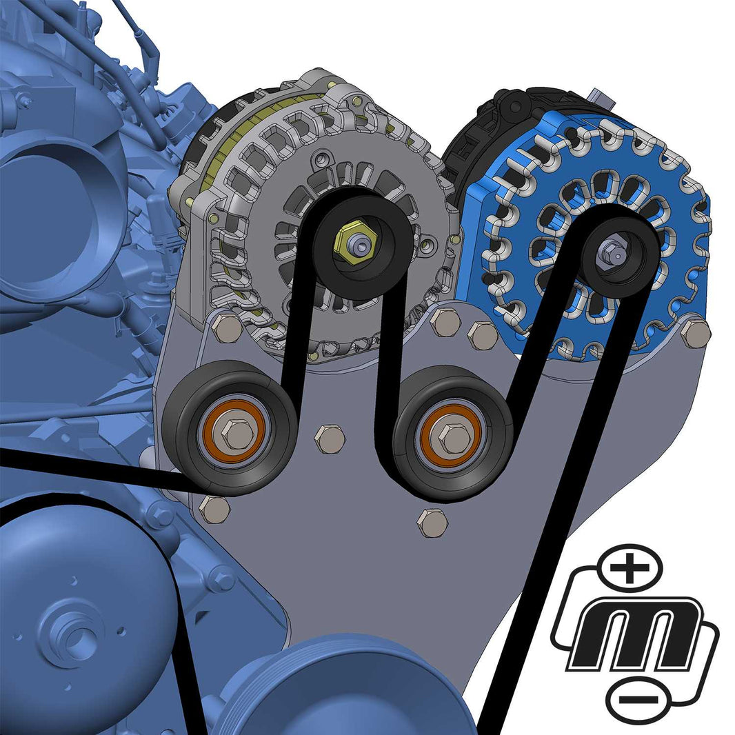 Mechman 400 Amp Blue Dual Alternator Kit for 1999 - 2013 GM Trucks | D202BL | in Dual Alternator Kits | Brand Mechman