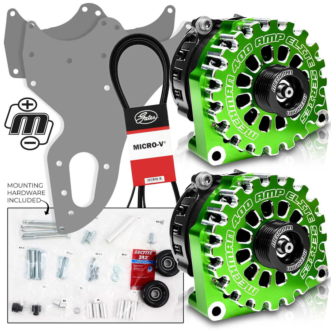 Mechman 800 Amp Green Dual Alternator Kit for 2005 - 2013 GM Trucks | D205GR | in Dual Alternator Kits | Brand Mechman