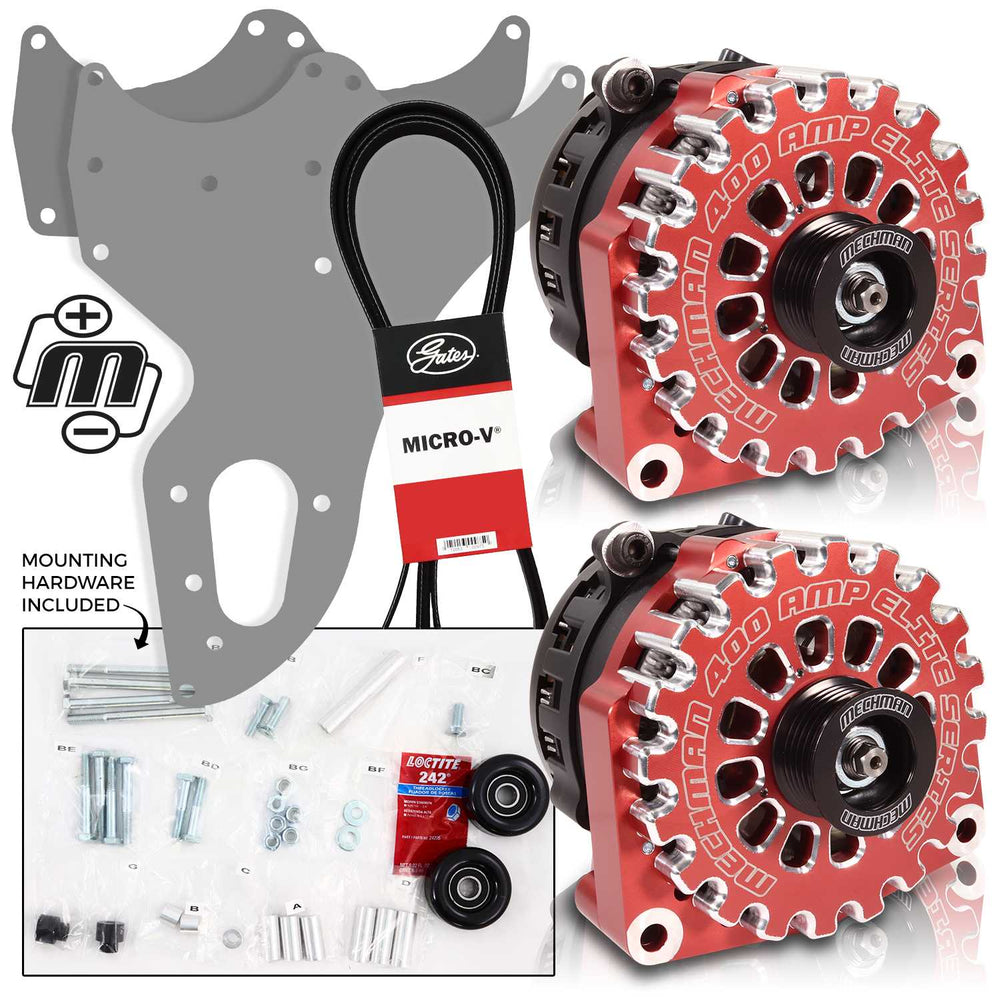 Mechman 800 Amp Red Dual Alternator Kit for 2005 - 2013 GM Trucks | D205RD | in Dual Alternator Kits | Brand Mechman