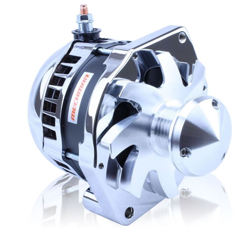 S Series 320 Amp Alternator with 6.15" Bolt Pattern - CHROME w/ March Pulley | BP572320C-M175 | by: Mechman @ the lowest price of $799.00